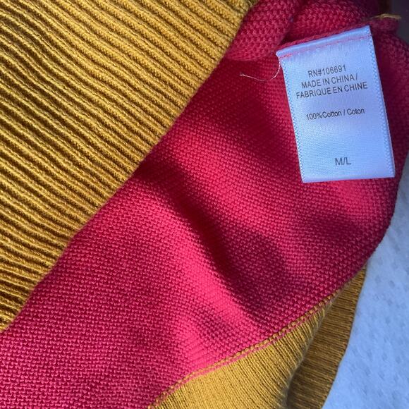 On The Road... Women’s Long Sleeve Rainbow Knit Sweater size M/L, Pink Blue - Picture 5 of 6